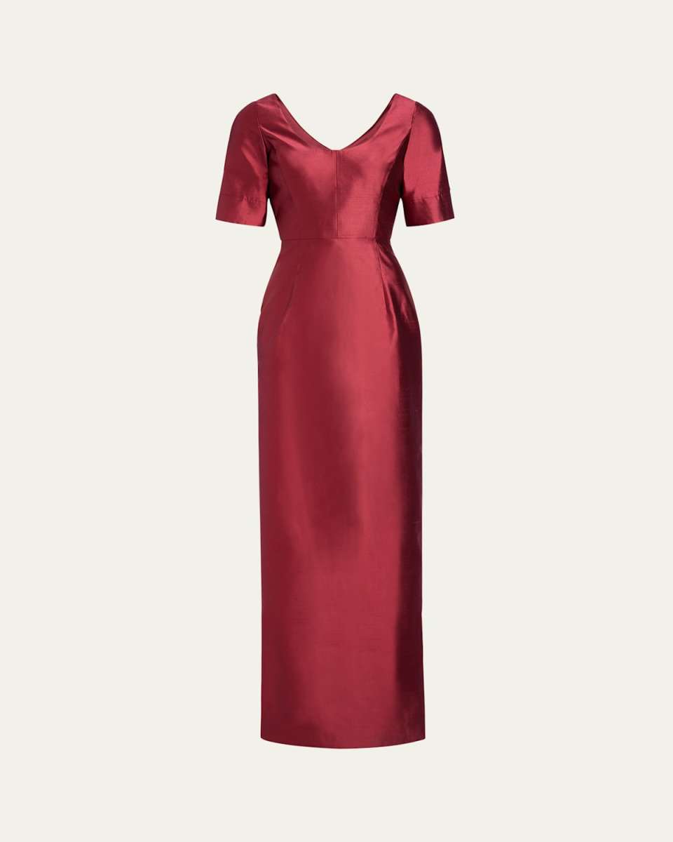 Collette Column Silk Gown